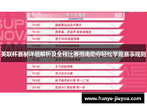 英联杯赛制详细解析及全程比赛指南助你轻松掌握赛事规则